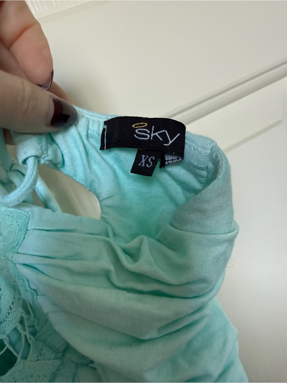 Sky Strapless Mint Mini Dress XS - Picture 3 of 3